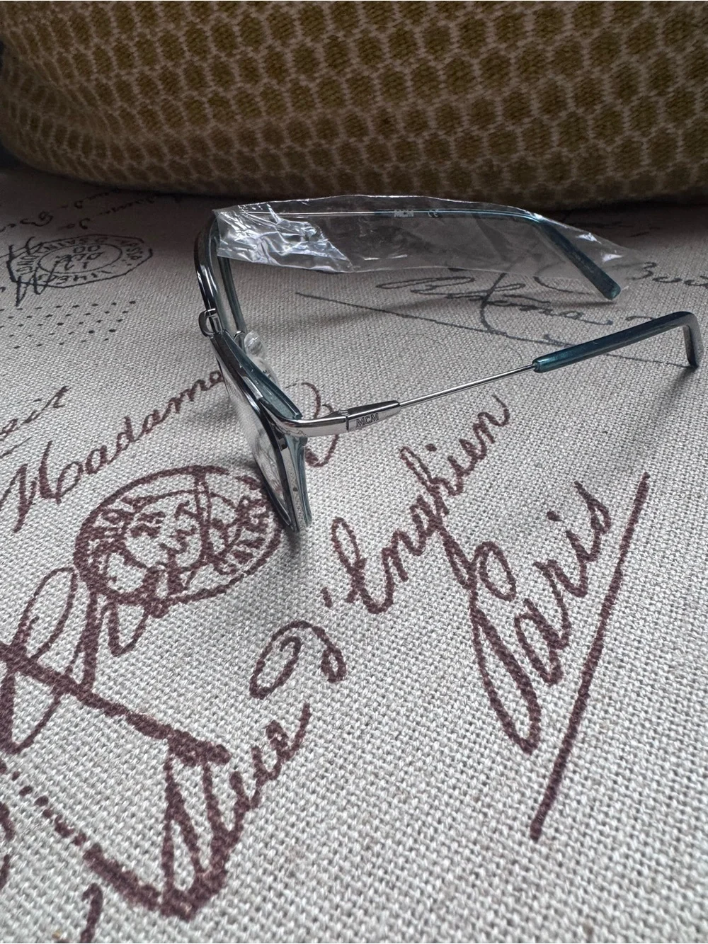 Authentic MCM MCM2146 Eyeglass Frames Black Silver 52-20-140 w/ Case